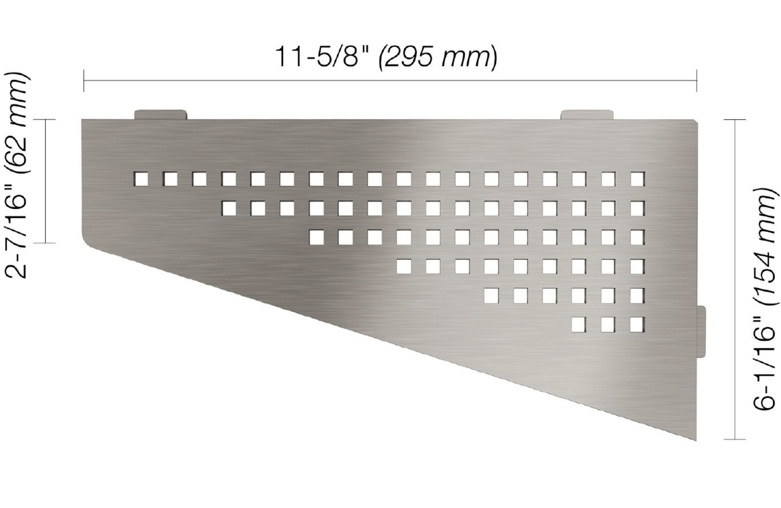 Schluter Shelf Quadrilat Coin Square Inox Brossé SES3D3EB