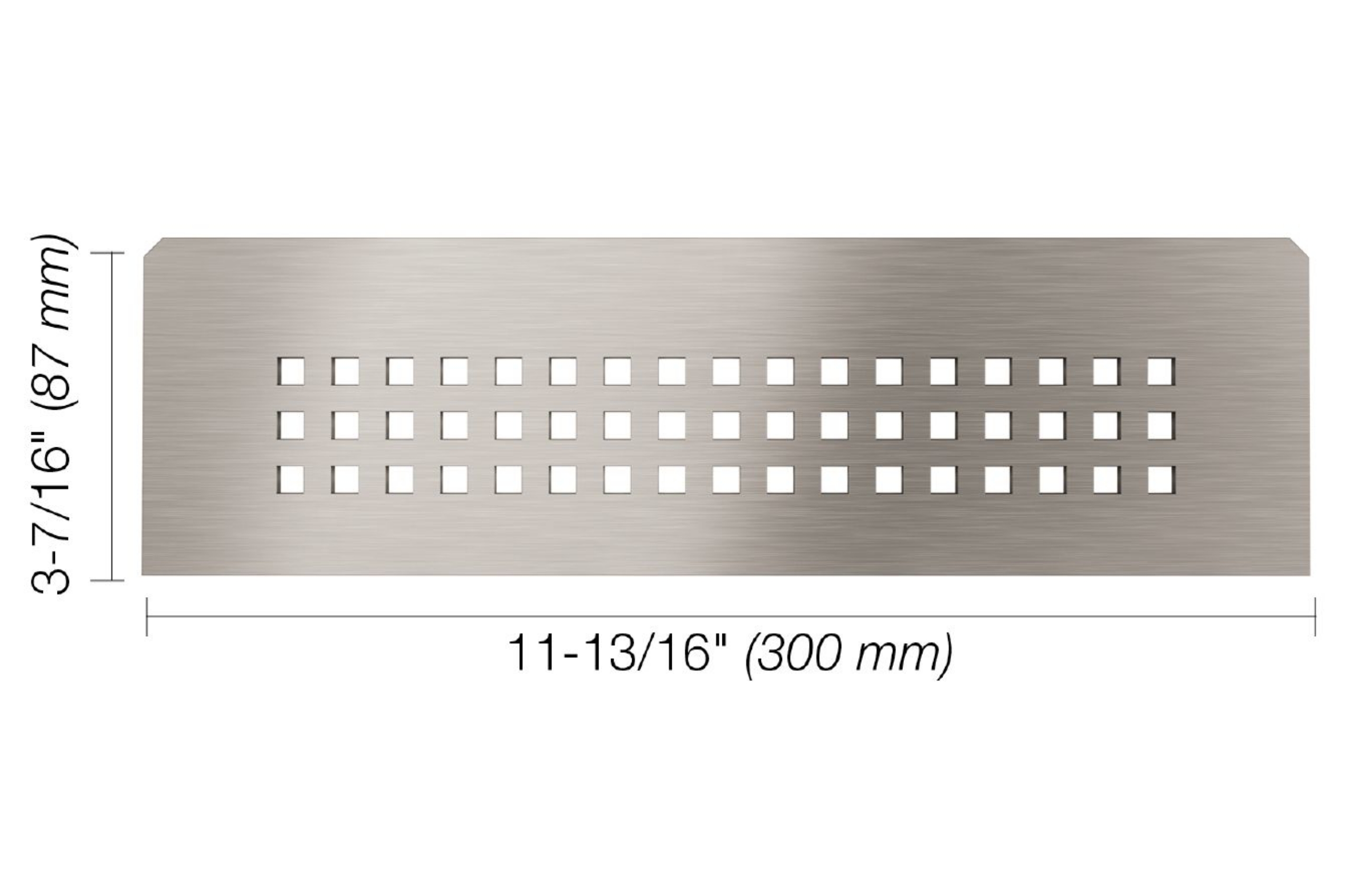 Schluter Shelf Rectangle Niche Square Inox Brossé SNS1D3EB