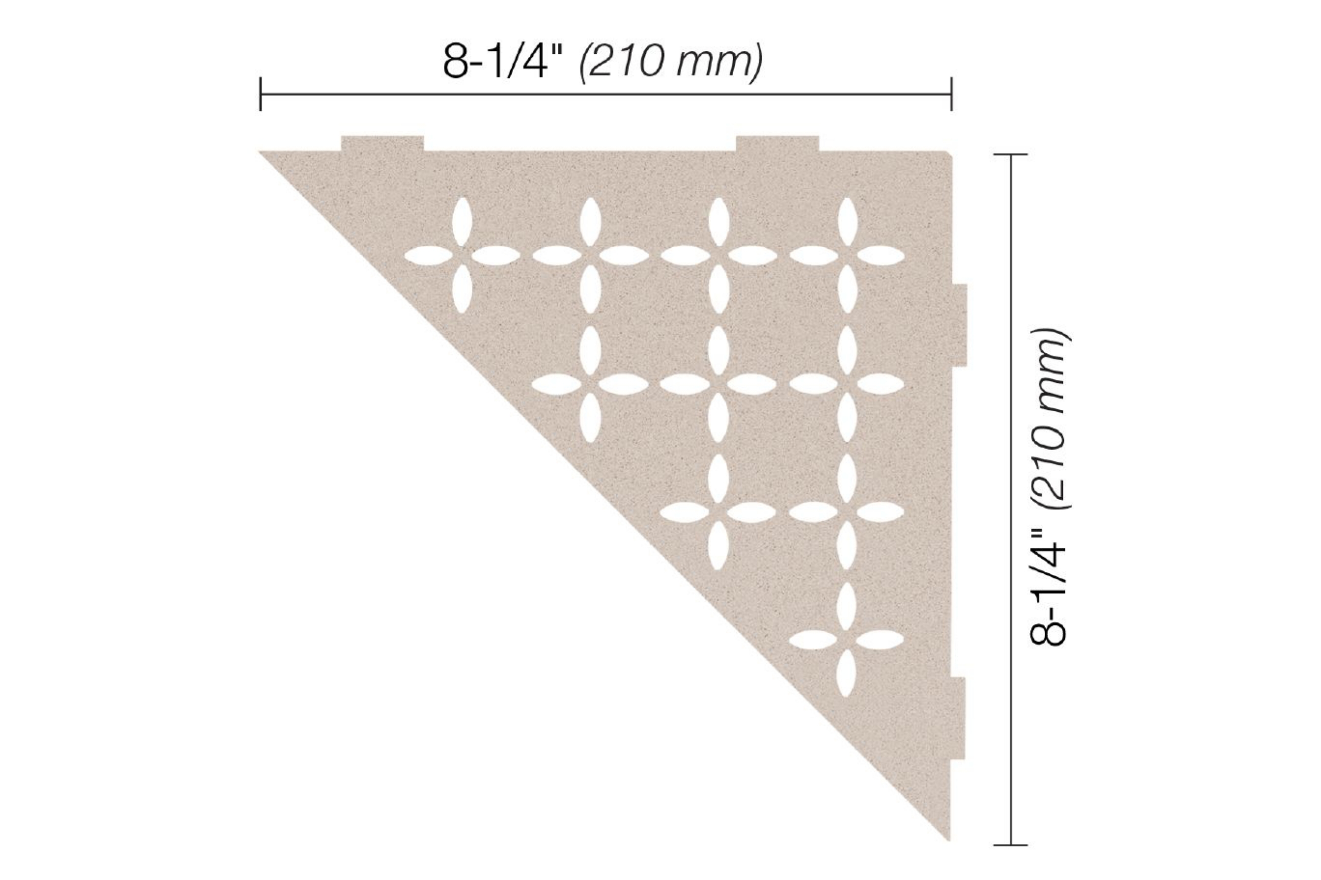 Schluter Shelf Triangle Coin Floral Crème SES1D5TSC