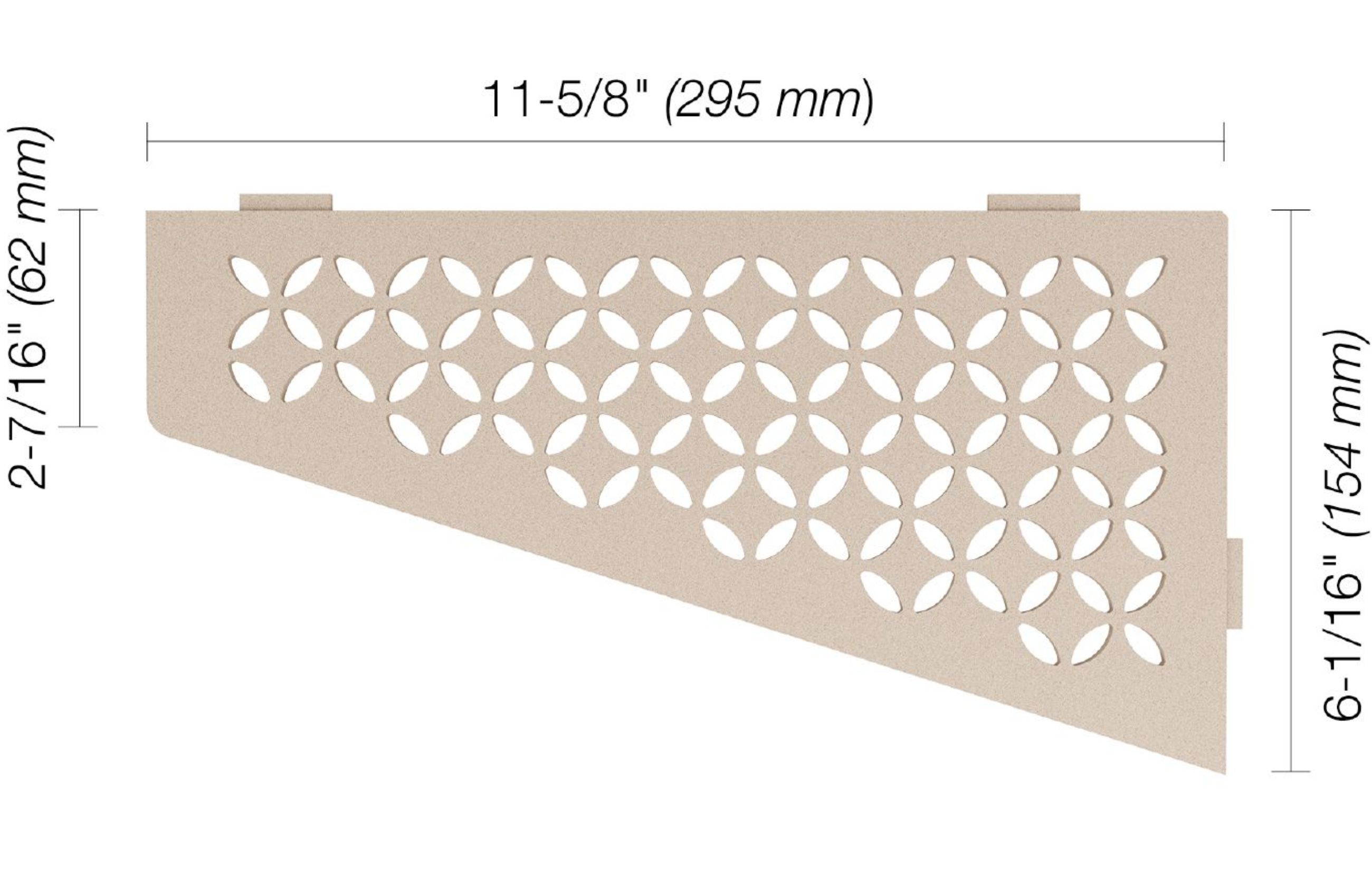 Schluter Shelf Quadrilat Coin Floral Crème SES3D5TSC