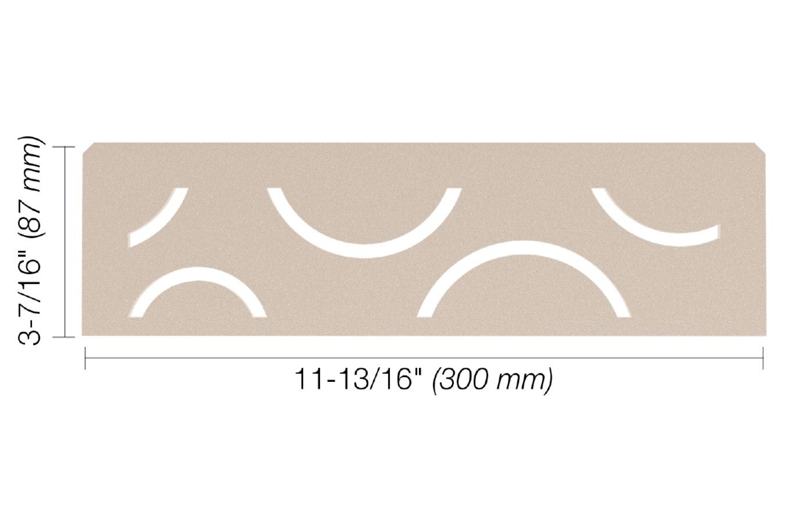 Schluter Shelf Rectangle Niche Curve Crème SNS1D6TSC