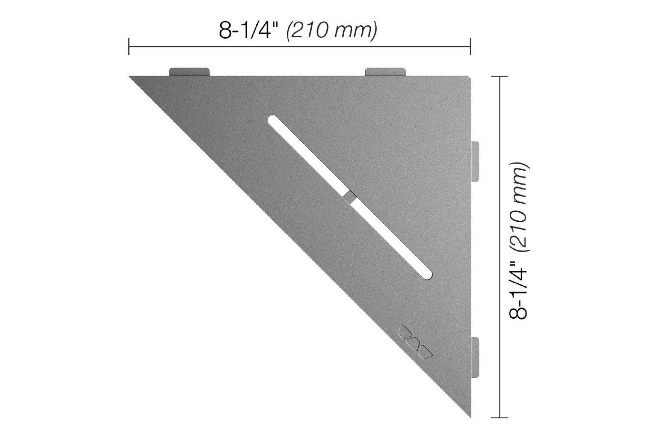 Schluter Shelf-E Triangle Coin Pure Étain SES1D7TSG