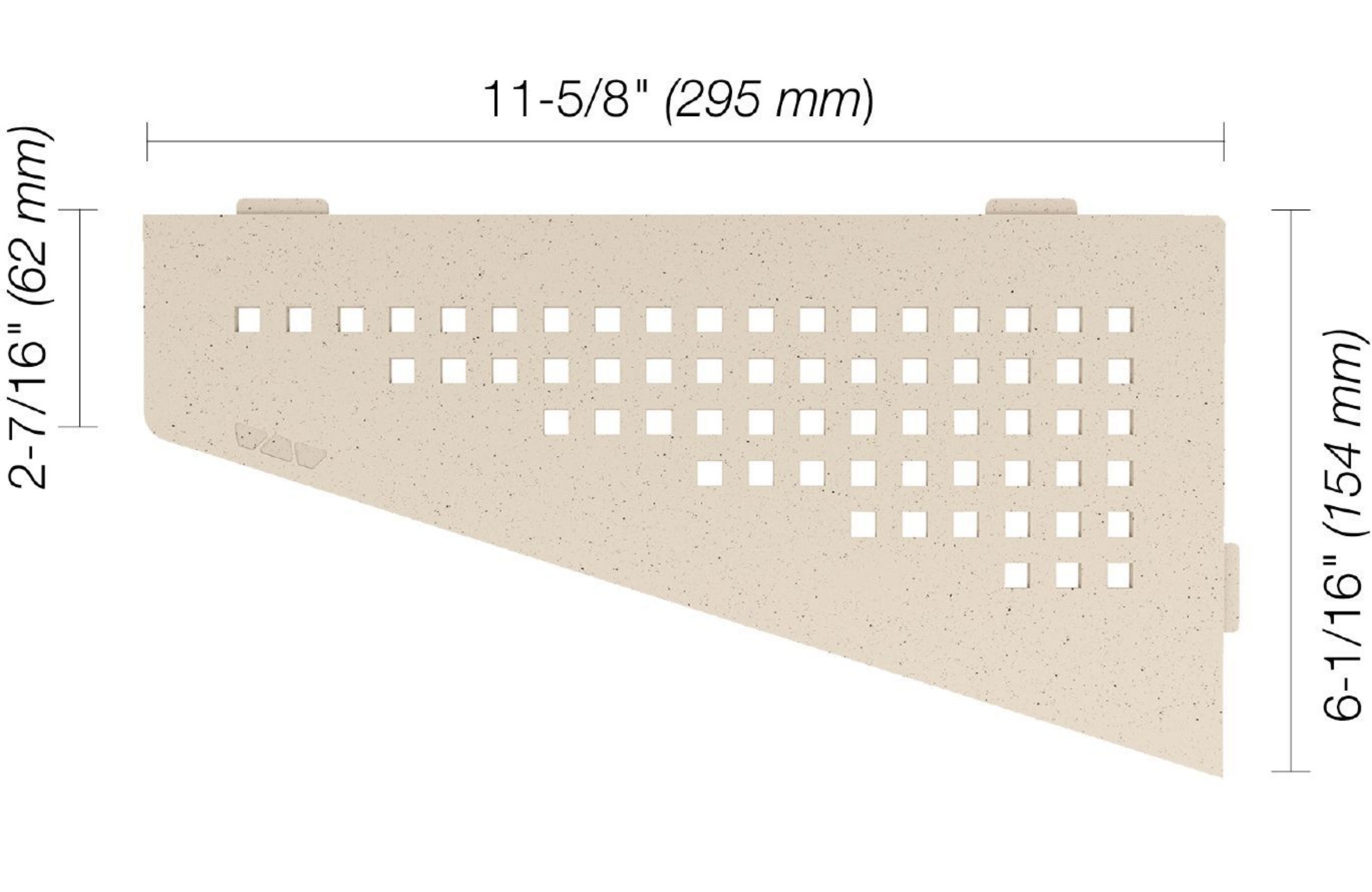 Schluter Shelf-E Quadrilat Coin Square Ivoire SES3D3TSI